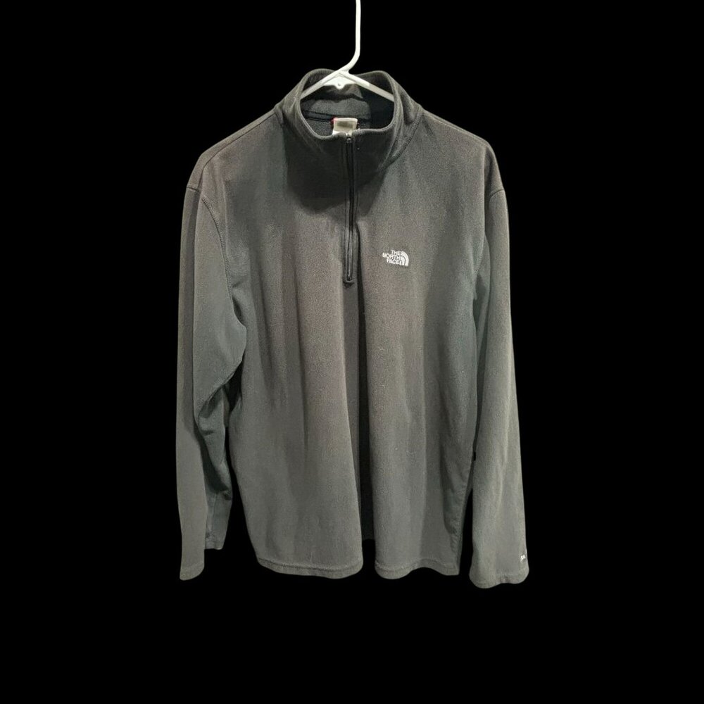 The North Face Men's Black 1/4 Zip Fleece Pullover L/G Size